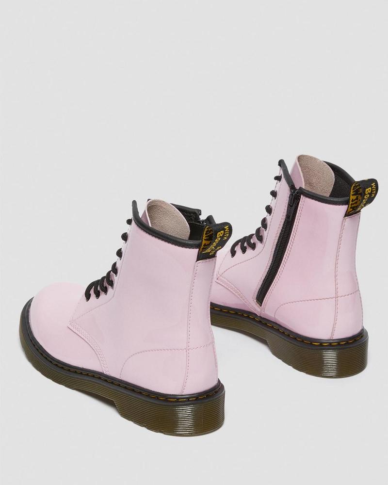 Pink Kids' Dr Martens Youth 1460 Patent Leather Lace Up Boots | CA 712EBC